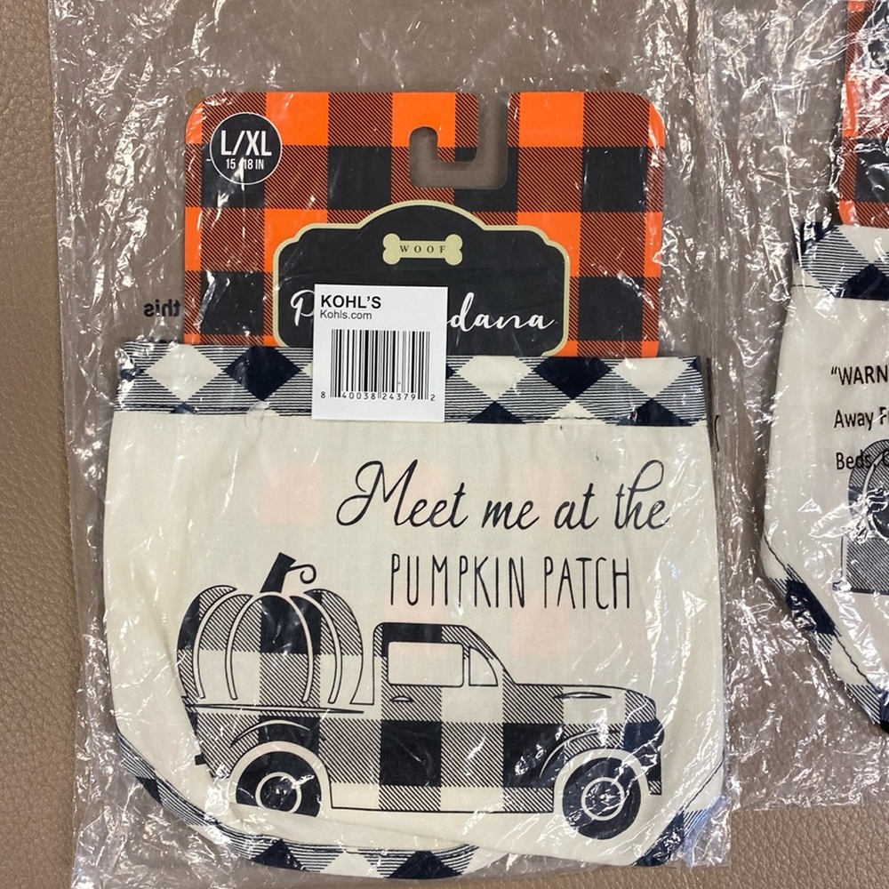 Meet Me At the Pumpkin Patch Bandana - S/M & L/XL